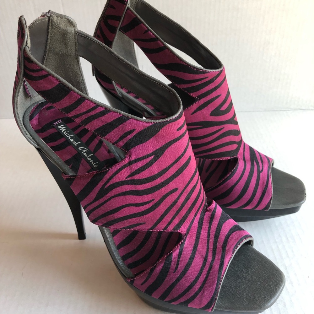 Michael Antonio zebra print heels